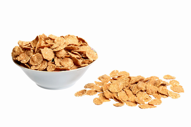 Cornflakes, cereal on white background - Photo, Image