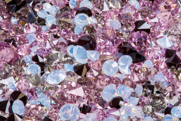 Many small diamond jewel stones, luxury background closeup - Photo, Image