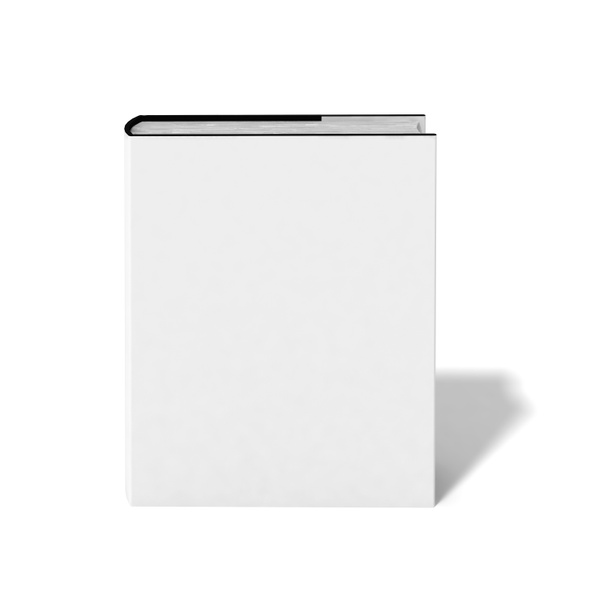 Blank book with white cover on white background. - Photo, Image