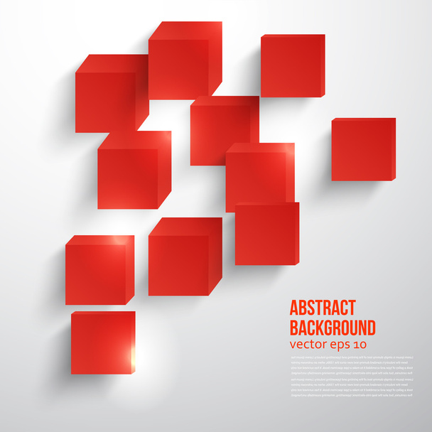Vector  square. Abstract background card red. - ベクター画像