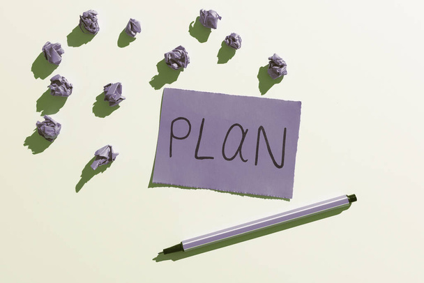Inspiration, die Zeichen zeigt Plan, Geschäftskonzept Beginn eines detaillierten Vorschlags, etwas zu tun oder zu erreichen - Foto, Bild