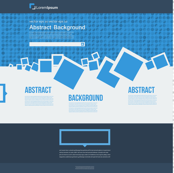 Vector  website. Abstract blue brochure squares - Вектор,изображение