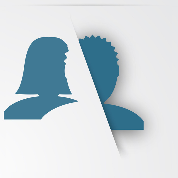 Abstact people template. Family icon. - Vector, Image