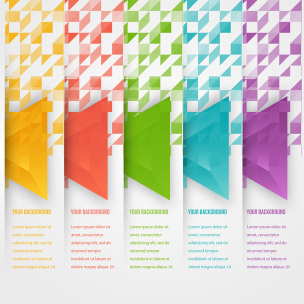 Vector abstract triangles template. Object web - Vector, imagen