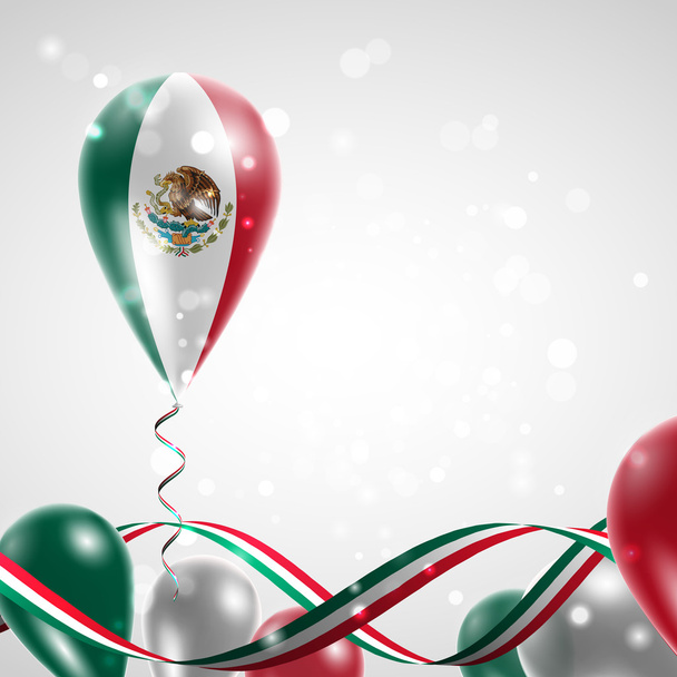 Flagge Mexikos auf Ballon - Vektor, Bild
