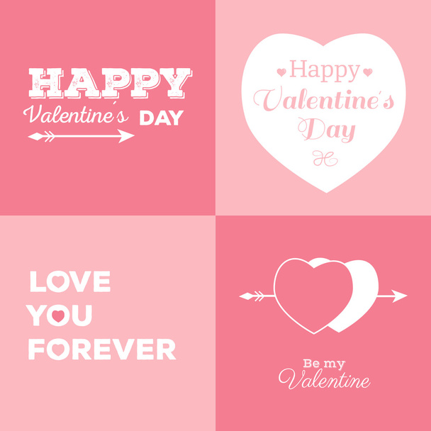 Valentines cards set - Vector, Image