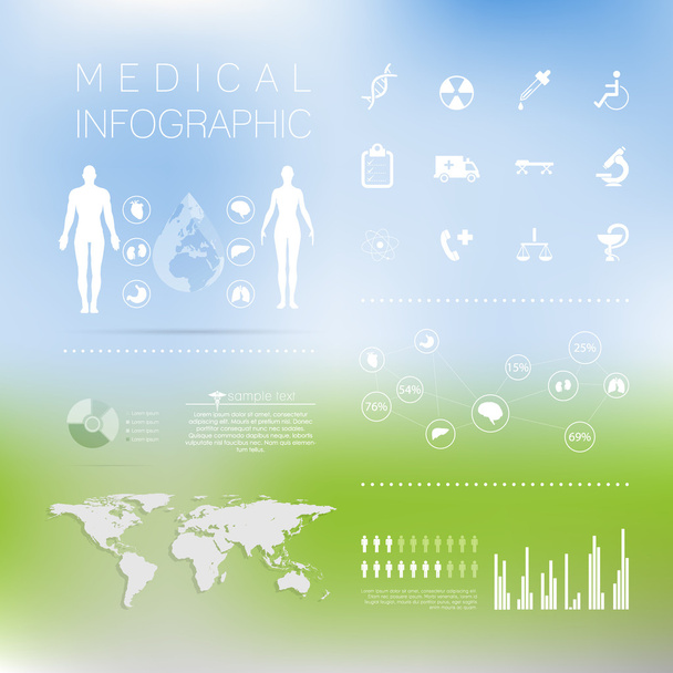 Medical and healthcare icons - Vektor, Bild