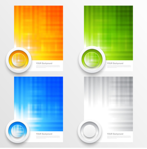 Set of modern vector banners with lines - Vector, afbeelding