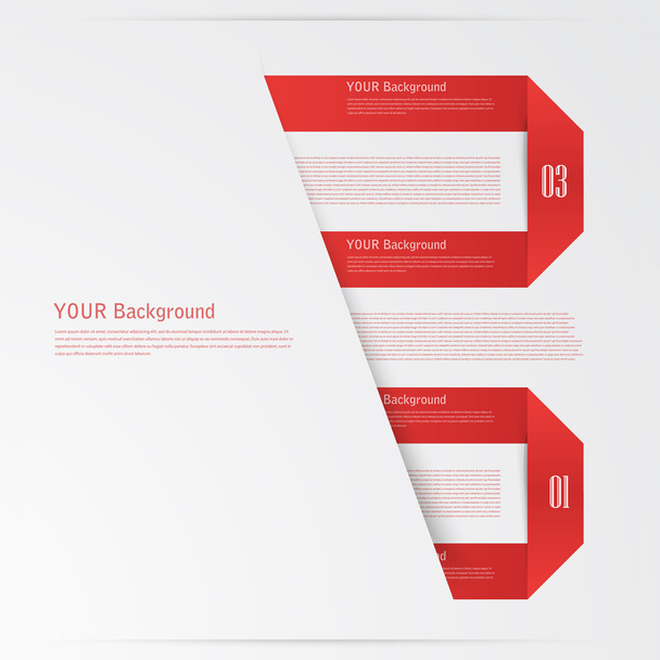 Modern business origami style options banner. - Vector, Image