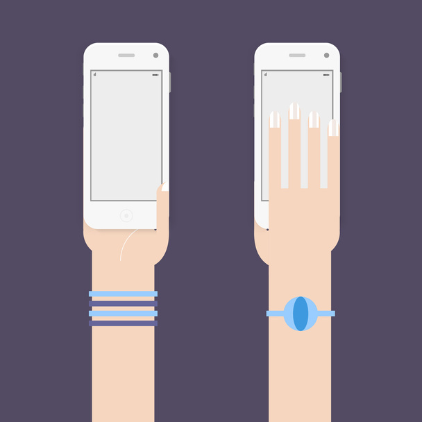 Business hands gestures design elements. isolated - Vector, Image