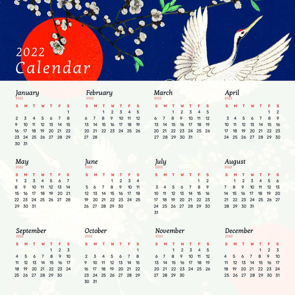 Calendario 2022, illustrazione vettoriale colorata - Vettoriali, immagini