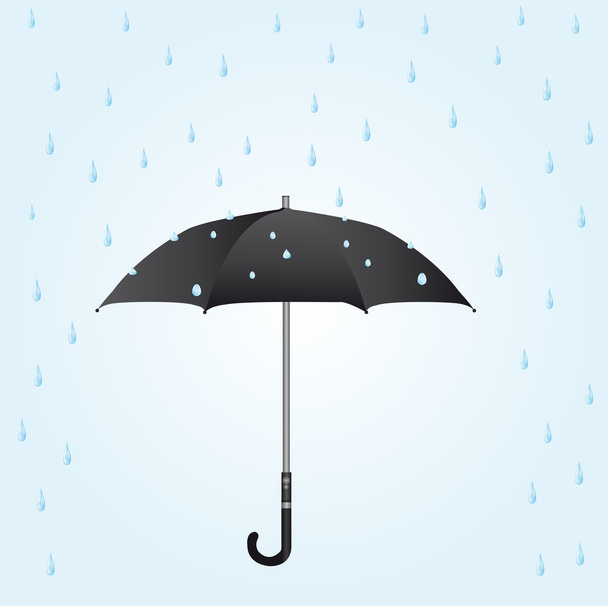 umbrella in the rain - Vector, Image