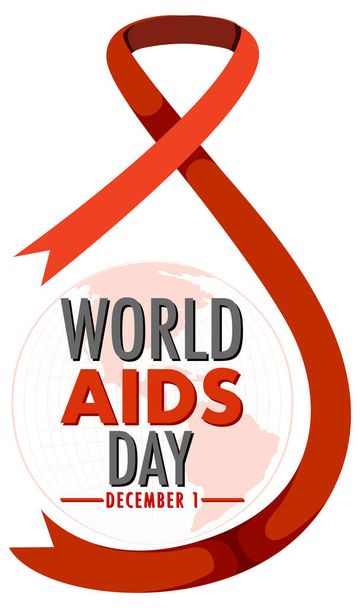 World AIDS Day Poster Design illustration - Vector, Imagen