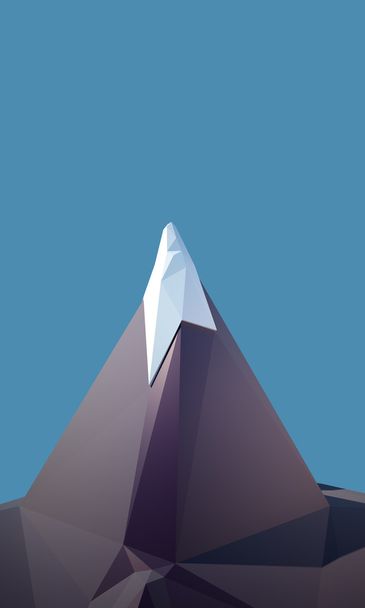 3d low poly Mountain - Photo, Image