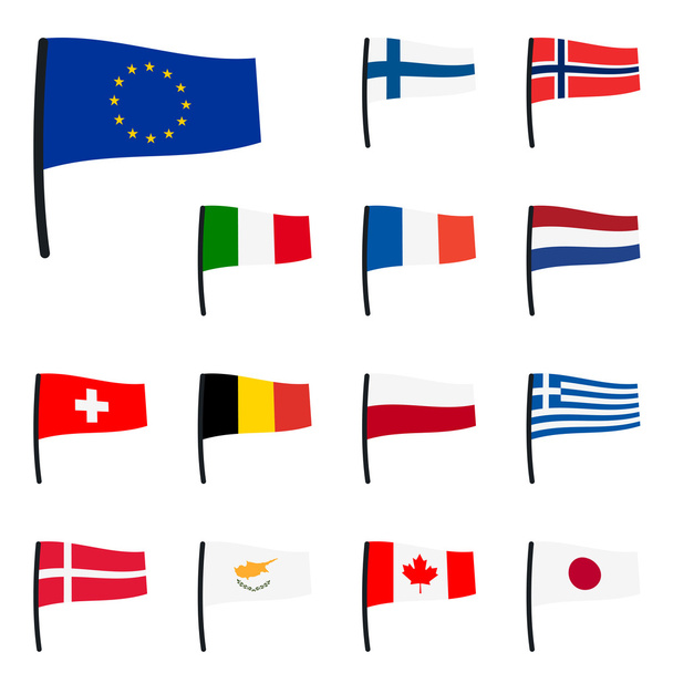 Колекція прапори
 - Вектор, зображення