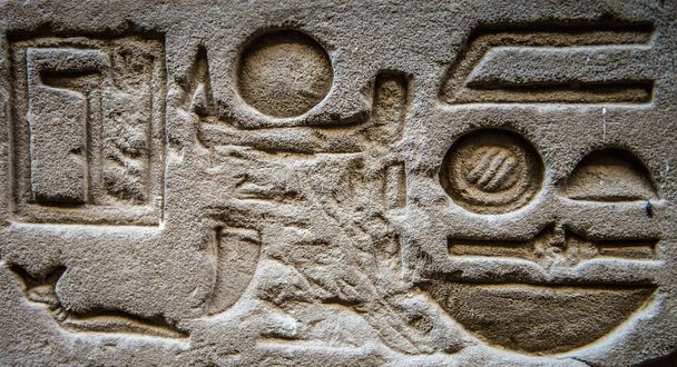 Geroglifici egizi sul muro nel tempio Sobek a Kom Ombo, Egitto
 - Foto, immagini