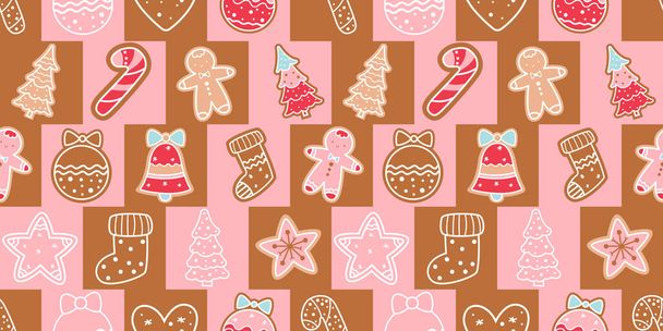 Winter and Christmas Themed Seamless Pattern - Vettoriali, immagini