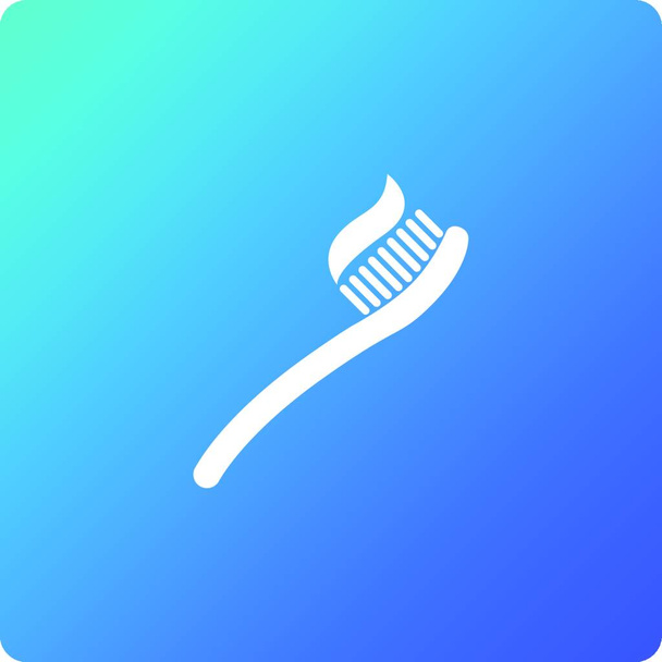 Οδοντόβουρτσα. οδοντόβουρτσα ενιαίο εικονίδιο web στη μοντέρνα κλίση - Διάνυσμα, εικόνα