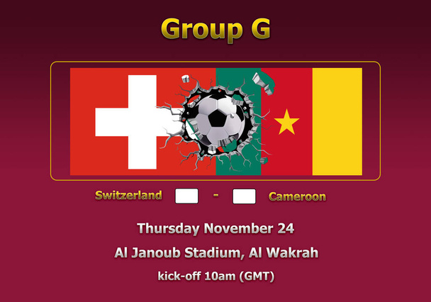 Concept 3D illustratie groepsfase van het WK Qatar 2022 kampioenschap. - Foto, afbeelding