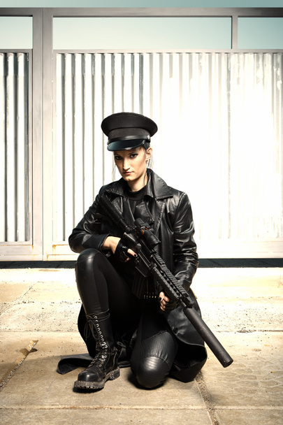 Lady shooter - Valokuva, kuva
