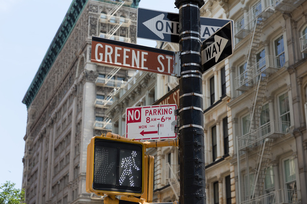Soho Greene St sign Manhattan New York City - Fotografie, Obrázek