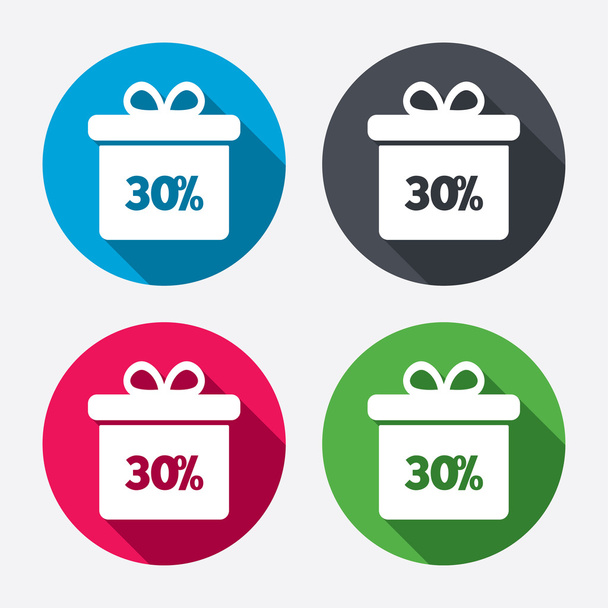 30 percent sale gift box - Vektor, Bild