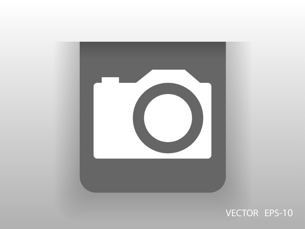 Flat icon of a camera - Vektor, kép