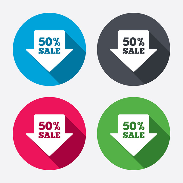 50 percent sale arrow - Vector, Image