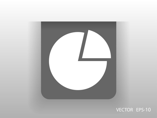 Flat icon of finance graph - Vektor, kép