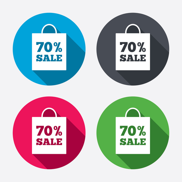 70 percent sale bag - Вектор,изображение