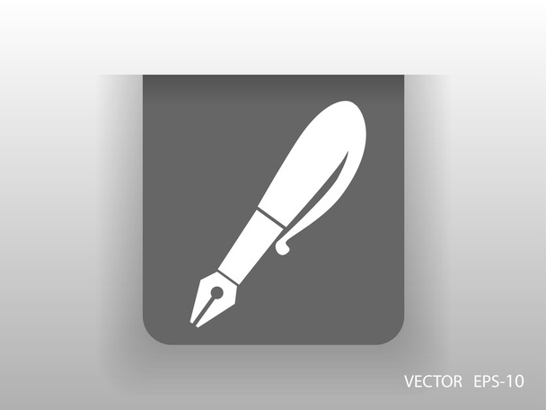 Flat  icon of pen - Vector, Imagen