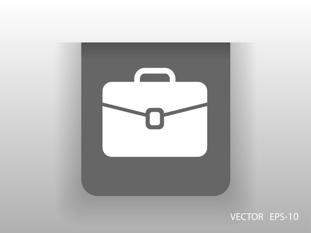 Flat icon of briefcase - Vetor, Imagem