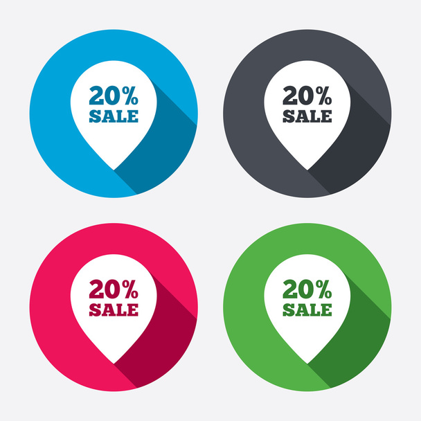20 percent sale pointer - ベクター画像