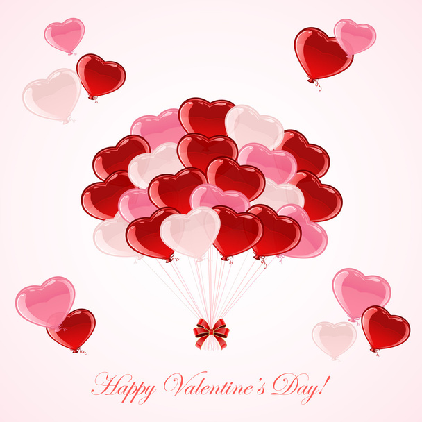 Colorful Valentines balloons - Vector, afbeelding