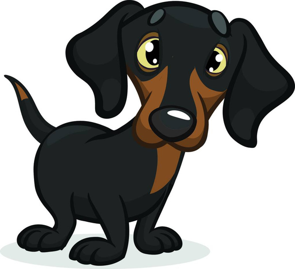 "Cute cartoon  funny dog. Vector illustration" - Vector, Image