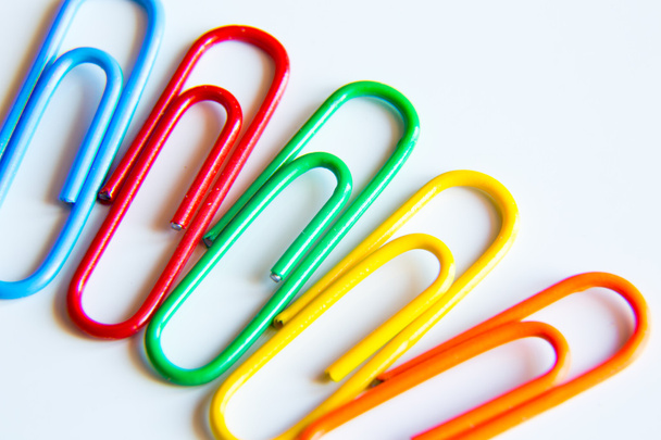 Macro of colourful paper clips - Photo, Image