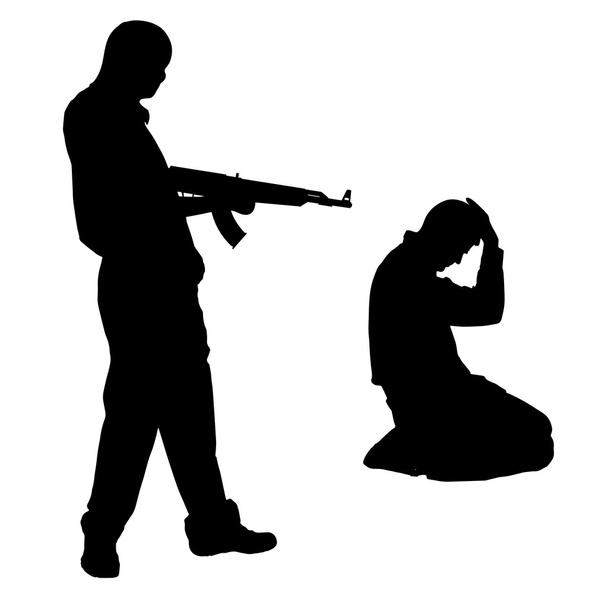 Man with a gun - Vector, Image