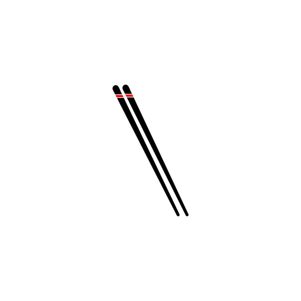 Chopstick icono logo vector  - Vector, imagen