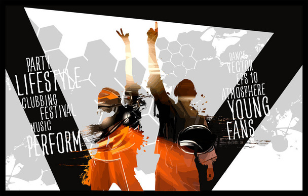 Music event concept for internet banners, social media banners, headers of websites, vector illustration - Vector, Image