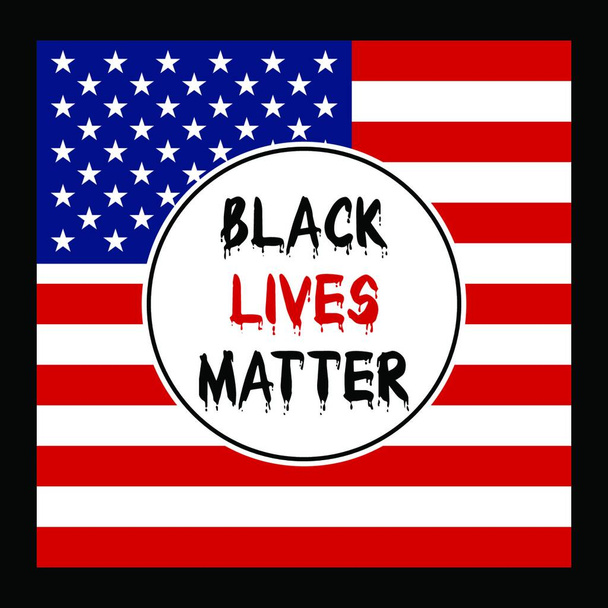 "Na černých životech záleží. Sociální plakát, plakát. Zastavte rasismus policejní násilí." - Vektor, obrázek