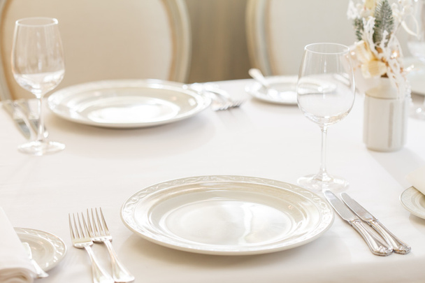 Tables set for Cristmas meal - Foto, Imagem