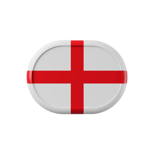 Flag of England. 3D England flag symbol. English flag 3d illustration. England flag 3d illustration.  - Fotoğraf, Görsel