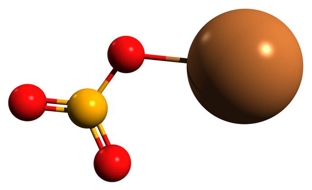  Imagen 3D de fórmula esquelética de nitrato de potasio - estructura química molecular de Salitre aislado sobre fondo blanco - Foto, Imagen