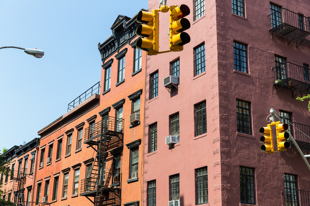 West Village in New York Manhattan buildings - Fotoğraf, Görsel