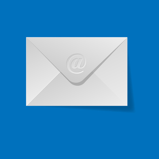 Gesloten envelop met blauwe achtergrond - Vector, afbeelding