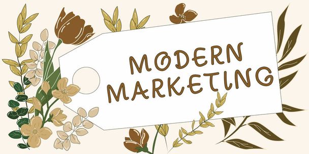 Szöveges megjelenítése Modern Marketing, Word Írt módszertan, amely összeköti márkák valódi ügyfél - Fotó, kép
