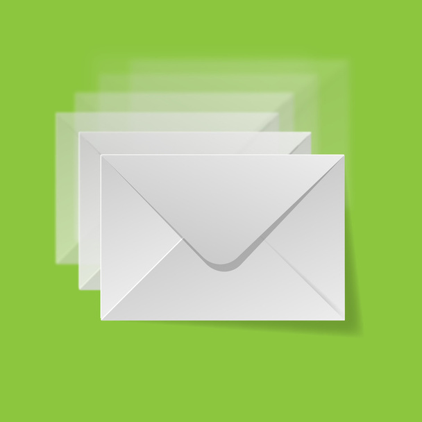 Enveloppe e-wazig groene achtergrond - Vector, afbeelding