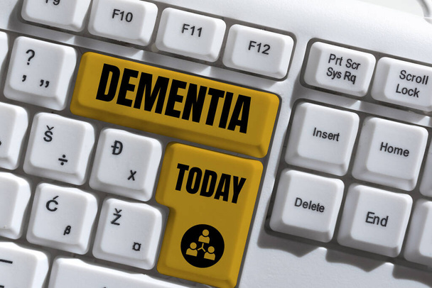 Znaki pisma ręcznego Dementia, Biznes prezentują ogólne słowo na choroby i zaburzenia z utratą pamięci - Zdjęcie, obraz