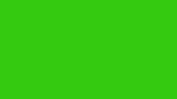 animación de un brillo en forma de estrella azul cielo sobre un fondo clave de cromo verde - Imágenes, Vídeo