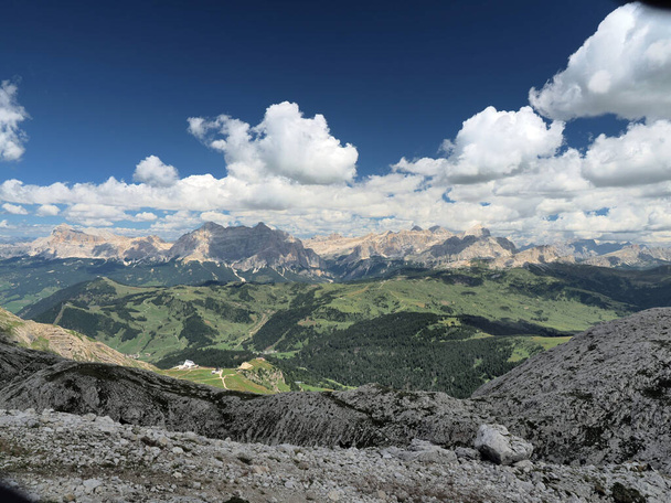 dolomiten berge badia tal blick panorama landschaft - Foto, Bild